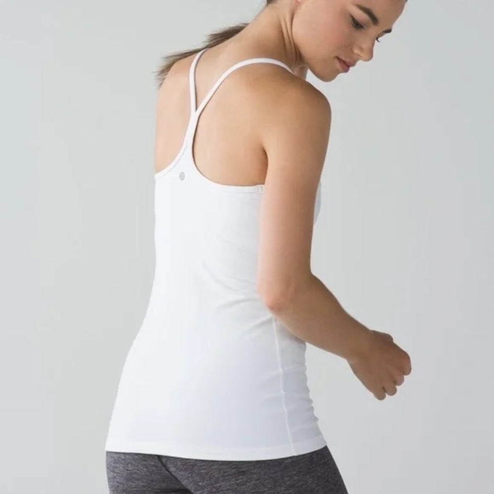 Lululemon White Strappy Tank Top